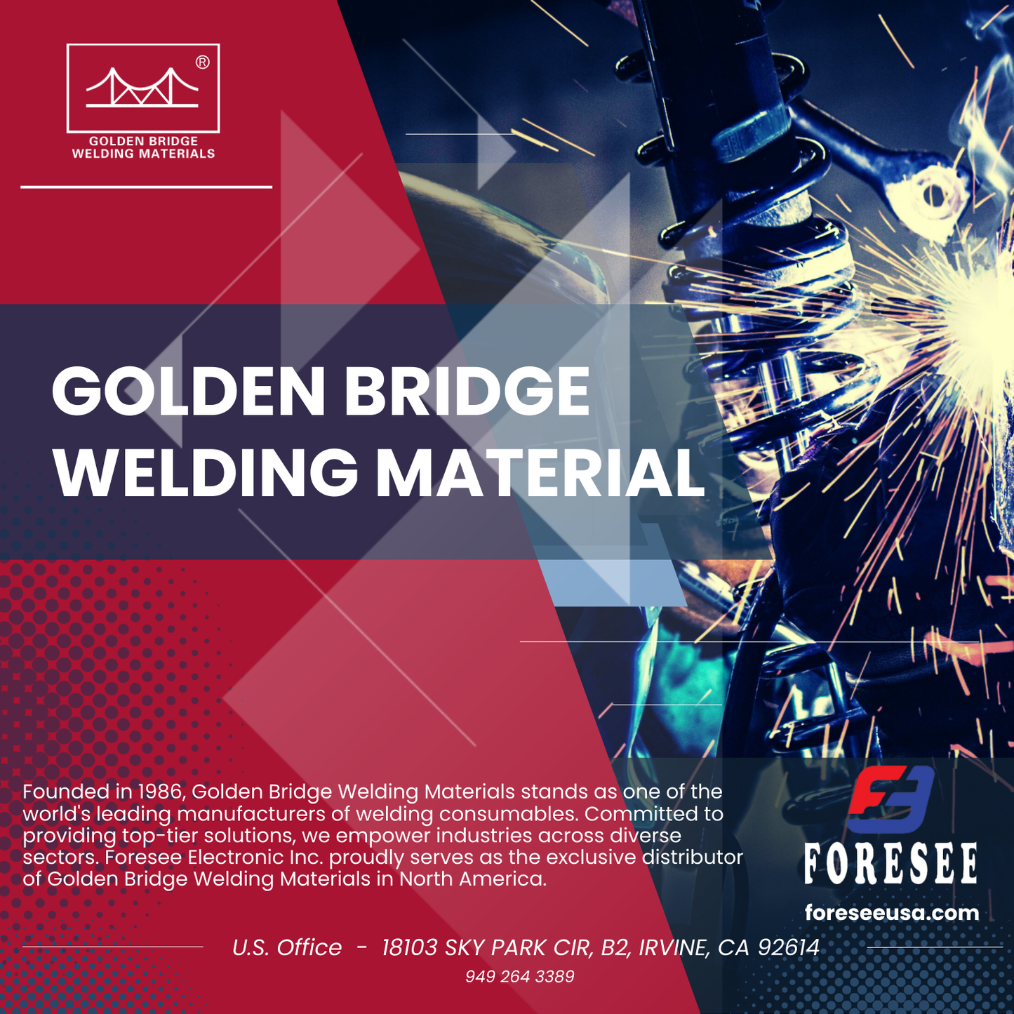 Golden Bridge ER70S-6 MIG Welding Wire 10/11 lbs 8" Spool 0.030/0.035/0.045 in