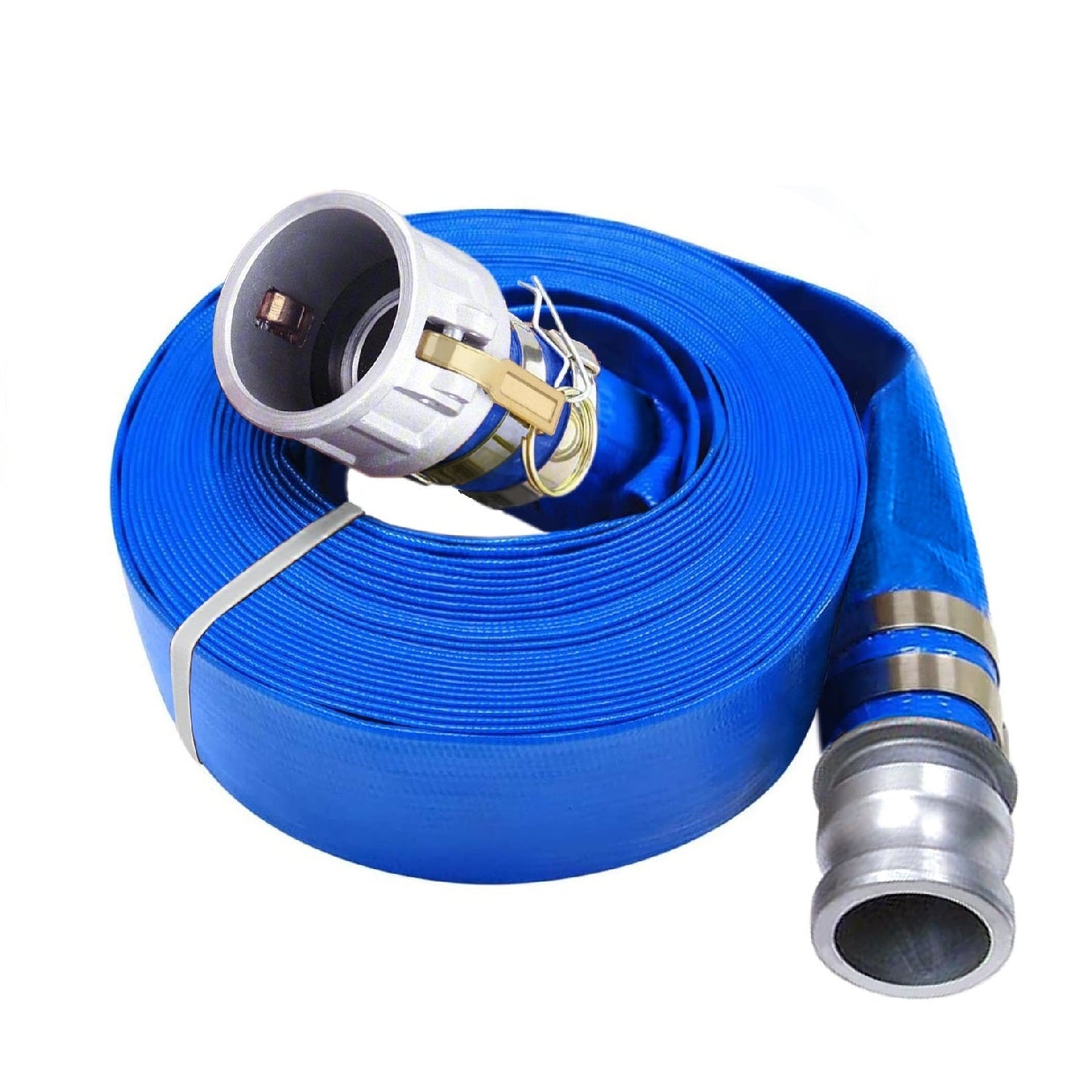 Foresee PVC 10 FT Suction Hose, 50 FT Discharge Hose, and Strainer Kit with Pin Lug Couplings