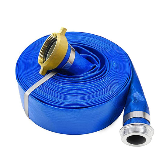 Foresee PVC Lay Flat Discharge Hose with Aluminum Pin Lug Fittings