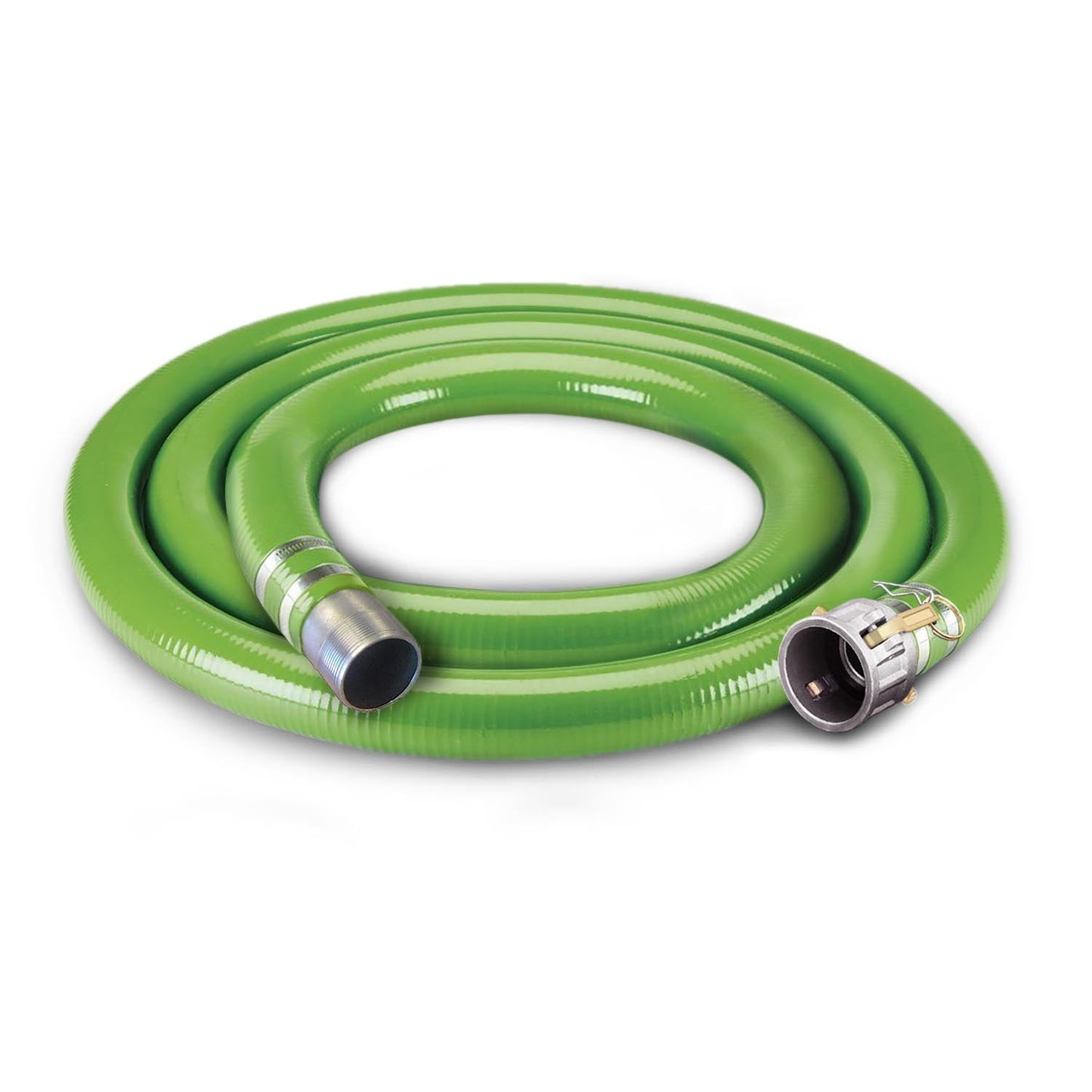 Foresee PVC 20 FT Suction Hose with Camlock Type C and MNPT Couplings